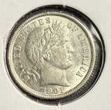 1901 Barber Dime, MS60+, (15657)