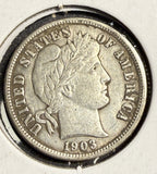 1903-O Barber Dime, Circulated (15675)