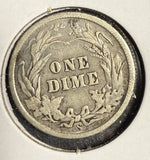 1909-S Barber Dime, Circulated. (15710)