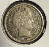 1911 Barber Dime, Circulated. (15712)