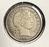 1911-S Barber Dime, Circulated. (15716)