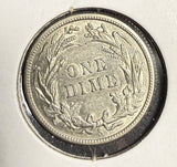 1913-S Barber Dime, AU+. (15722)