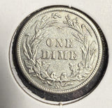 1914-S Barber Dime, AU+. (15724)