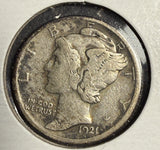 1921-D Mercury Head Dime, F/VF. (15742)