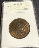 1818 Large Cent, MS62RB ANACS (15774)
