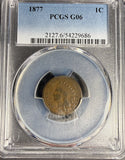 1877 Indian Head Cent, G06 PCGS, (15798) Key Date