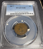 1877 Indian Head Cent, G06 PCGS, (15798) Key Date