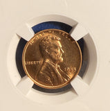 1955-S Lincoln Cent, MS67RD NGC (15812) Stock Photo