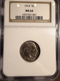 1914 Buffalo Nickel, MS64 NGC. (15819)