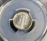 1924-S Mercury Head Dime, AU58FB PCGS  (15858)
