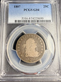 1807 Draped Bust Quarter, G04 PCGS. (15866)
