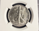 1920-D Walking Liberty Half Dollar, AU55 NGC (15892)