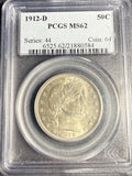 1912-D Barber Half Dollar, MS62 PCGS (15894)
