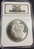 1885 O Morgan Silver Dollar, MS64 NGC. (15900)