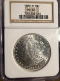 1886-S Morgan Silver Dollar, MS62 NGC. (15902)