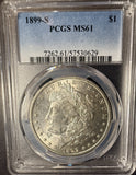 1899-S Morgan Silver Dollar, MS61 PCGS. (15926)