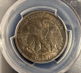 1917-D OBV, Walking Liberty Half Dollar, MS64 PCGS+CAC (15935)
