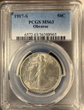 1917-S OBV, Walking Liberty Half Dollar, MS63 PCGS  (15937)