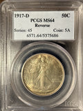 1917-D REV, Walking Liberty Half Dollar, MS64 PCGS  (15943)