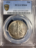 1921 Walking Liberty Half Dollar, MS64 PCGS GS (15953)