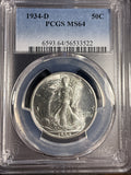 1934-D Walking Liberty Half Dollar, MS64 PCGS (15968)