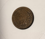 1869 Indian Head Cent, VF20 ANACS (16018)