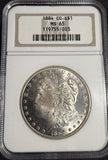 1884-CC Morgan Silver Dollar, MS65 NGC (16022)