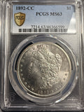 1892-CC Morgan Silver Dollar, MS63 PCGS GS (16042)