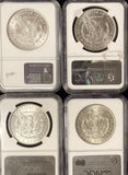 1885-O,1886,1887,1896 Morgan Silver Dollar Lot(4) MS64 NGC (16053)