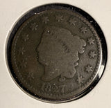 1827 Coronet Head Large Cent, Circulated. (16085)
