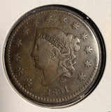 1831 Coronet Head Large Cent, Circulated. (16093)