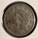 1838 Coronet Head Large Cent, XF. (16099)