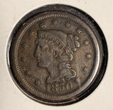 1850 Braided Hair Large Cent, XF. (16107)