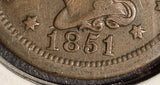 1851/81 Braided Hair Large Cent, XF. (16122)