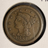 1853 Braided Hair Large Cent, Circulated. (16128)