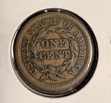 1853 Braided Hair Large Cent, Circulated. (16130)