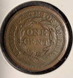 1854 Braided Hair Large Cent, Circulated. (16134)