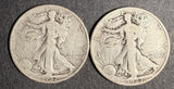 1927-S X2 Walking Liberty Half Dollar Lot, VG (16149)