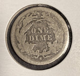 1876-S Seated Liberty Dime, Fine. (16161)