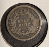 1861 Seated Liberty Half Dime, VG, (16165)