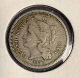 1867 3ct Copper Nickel, Circulated, (16173)