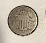 1866 Shield Nickel, Good, (16185)