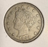 1889 Liberty "V" Nickel, XF+, (16213)