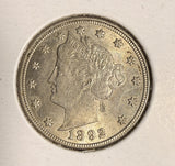 1892 Liberty "V" Nickel, MS 60+, (16215)