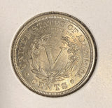 1892 Liberty "V" Nickel, MS 60+, (16215)