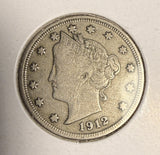 1912-D Liberty "V" Nickel, VF, (16221)