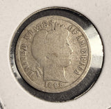 1895 Barber Dime,Circulated. (16413)