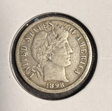 1898-O Barber Dime, XF. (16417)