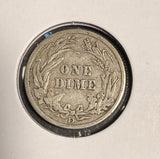 1909-D Barber Dime, XF. (16421)