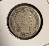 1910-S Barber Dime, Circulated. (17142)